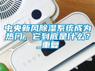 行业资讯中央新风除湿系统成为热门，它到底是什么？_重复