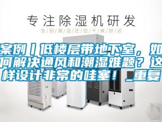 企业动态案例丨低楼层带地下室，如何解决通风和潮湿难题？这样设计非常的哇塞！_重复