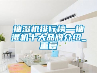 企业动态抽湿机排行榜—抽湿机十大品牌介绍_重复