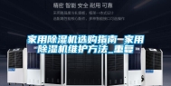 家用除湿机选购指南 家用除湿机维护方法_重复
