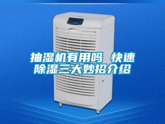 企业动态抽湿机有用吗 快速除湿三大妙招介绍