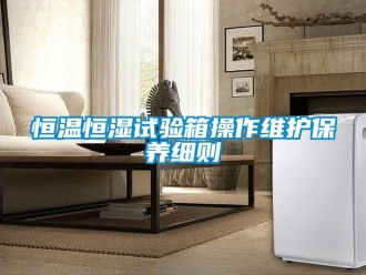 知识百科恒温恒湿试验箱操作维护保养细则