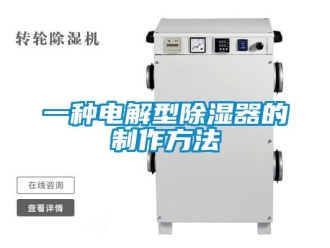 行业资讯一种电解型除湿器的制作方法