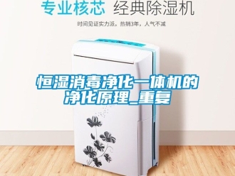 知识百科恒湿消毒净化一体机的净化原理_重复