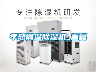 行业资讯孝感调温除湿机_重复