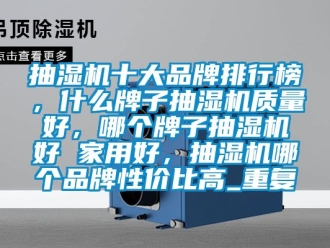 企业动态抽湿机十大品牌排行榜，什么牌子抽湿机质量好，哪个牌子抽湿机好 家用好，抽湿机哪个品牌性价比高_重复