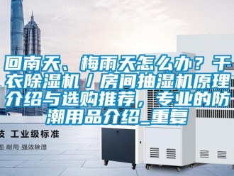 行业资讯回南天、梅雨天怎么办？干衣除湿机／房间抽湿机原理介绍与选购推荐，专业的防潮用品介绍_重复