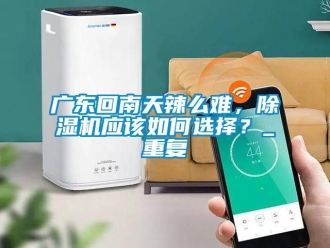 行业资讯广东回南天辣么难，除湿机应该如何选择？_重复