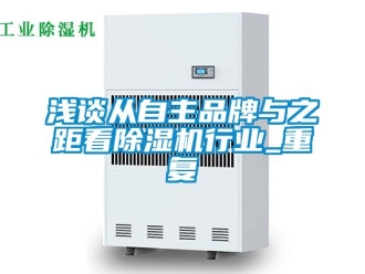 企业动态浅谈从自主品牌与之距看除湿机行业_重复