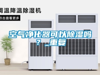 行业资讯空气净化器可以除湿吗？_重复