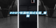 220V恒温恒湿试验箱_重复