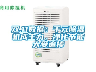 行业资讯双.11数据：千元除湿机成主力，净化节能大受追捧