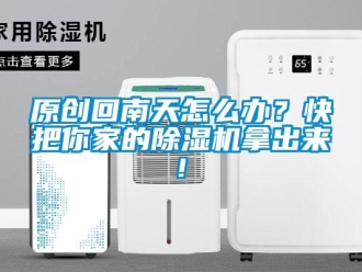 行业资讯原创回南天怎么办？快把你家的除湿机拿出来!