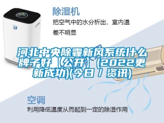 企业动态河北中央除霾新风系统什么牌子好【公开】(2022更新成功)(今日／资讯)