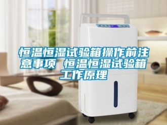 知识百科恒温恒湿试验箱操作前注意事项 恒温恒湿试验箱工作原理