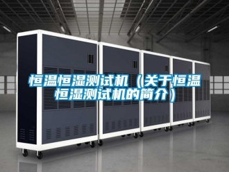 知识百科恒温恒湿测试机（关于恒温恒湿测试机的简介）