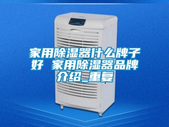 行业资讯家用除湿器什么牌子好 家用除湿器品牌介绍_重复