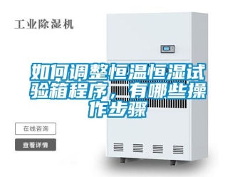 知识百科如何调整恒温恒湿试验箱程序，有哪些操作步骤