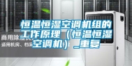 恒温恒湿空调机组的工作原理（恒温恒湿空调机）_重复