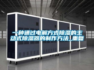行业资讯一种通过电解方式除湿的主动式除湿器的制作方法_重复
