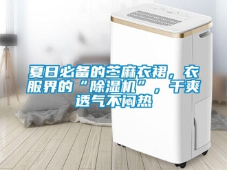 行业资讯夏日必备的苎麻衣裙，衣服界的“除湿机”，干爽透气不闷热