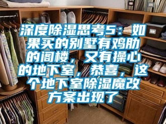 企业动态深度除湿思考5：如果买的别墅有鸡肋的阁楼，又有操心的地下室，恭喜，这个地下室除湿魔改方案出现了