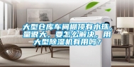 大型仓库车间棚顶有水珠，量很大，要怎么解决，用大型除湿机有用吗？