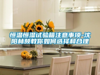 知识百科恒温恒湿试验箱注意事项-沈阳林频教你如何选择和合理