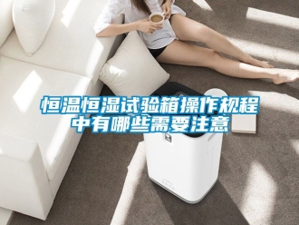 知识百科恒温恒湿试验箱操作规程中有哪些需要注意