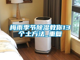 企业动态梅雨季节除湿教你13个土方法_重复