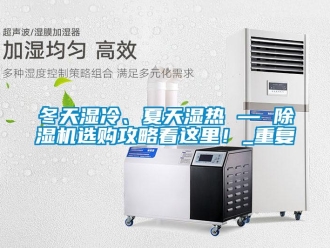 行业资讯冬天湿冷、夏天湿热 — 除湿机选购攻略看这里！_重复