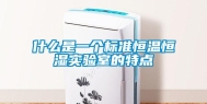什么是一个标准恒温恒湿实验室的特点