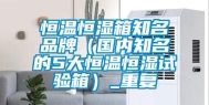 恒温恒湿箱知名品牌（国内知名的5大恒温恒湿试验箱）_重复