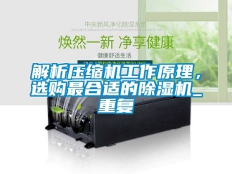 行业资讯解析压缩机工作原理，选购最合适的除湿机_重复