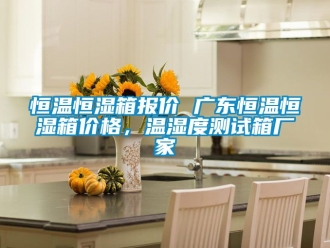 知识百科恒温恒湿箱报价 广东恒温恒湿箱价格，温湿度测试箱厂家