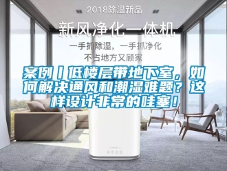 企业动态案例丨低楼层带地下室，如何解决通风和潮湿难题？这样设计非常的哇塞！
