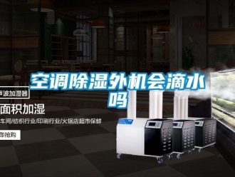 行业资讯空调除湿外机会滴水吗