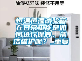 知识百科恒温恒湿试验箱在日常工作是如何进行保养、清洁维护呢？_重复