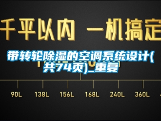 行业资讯带转轮除湿的空调系统设计(共74页)_重复