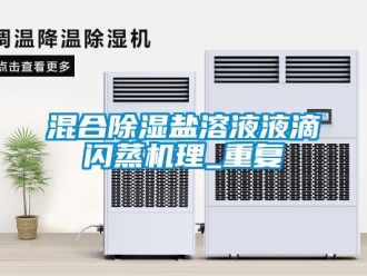 行业资讯混合除湿盐溶液液滴闪蒸机理_重复