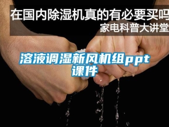 企业动态溶液调湿新风机组ppt课件