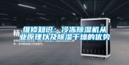 维修知识：冷冻除湿机从业原理以及除湿干燥的优势