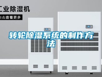 行业资讯转轮除湿系统的制作方法