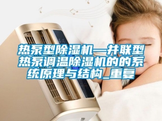行业资讯热泵型除湿机—并联型热泵调温除湿机的的系统原理与结构_重复