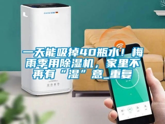 行业资讯一天能吸掉40瓶水！梅雨季用除湿机，家里不再有“湿”意_重复