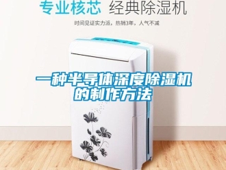 行业资讯一种半导体深度除湿机的制作方法