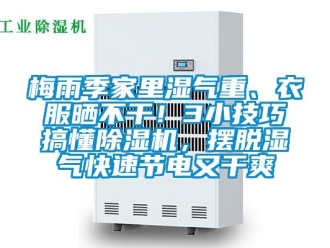 行业资讯梅雨季家里湿气重、衣服晒不干！3小技巧搞懂除湿机，摆脱湿气快速节电又干爽