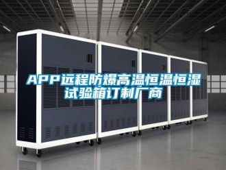 常见问题APP远程防爆高温恒温恒湿试验箱订制厂商