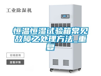 知识百科恒温恒湿试验箱常见故障之处理方法_重复