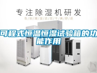 知识百科可程式恒温恒湿试验箱的功能作用